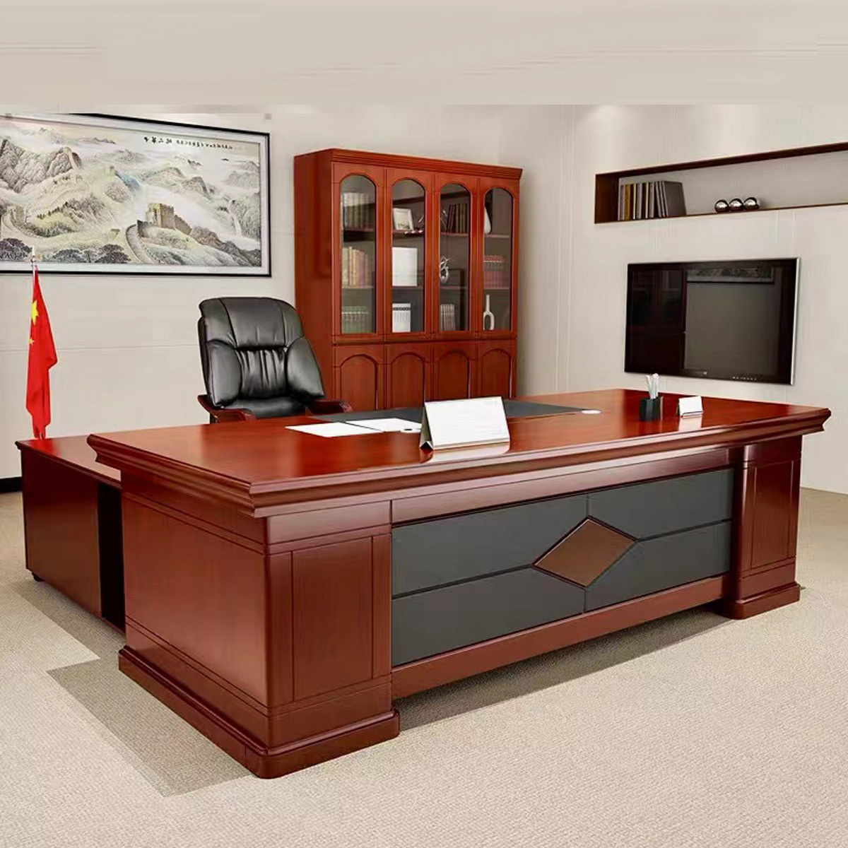 Luxury office desk mdf boss executive desk