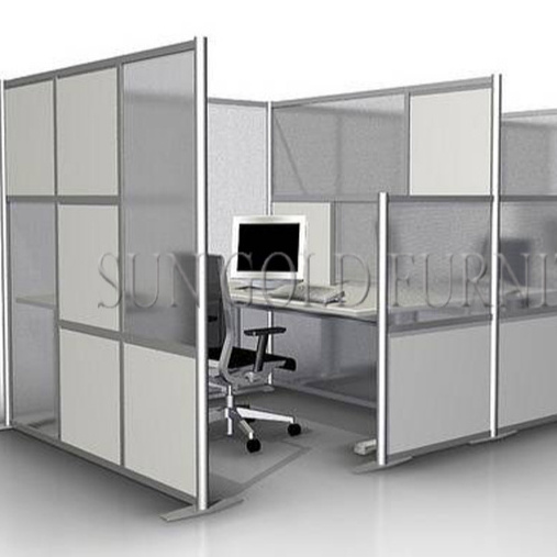 Newest Modern Partition Style Modular Office Glass Cubicle Walls(SZ-WS665)