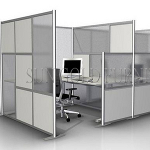 Newest Modern Partition Style Modular Office Glass Cubicle Walls(SZ-WS665)