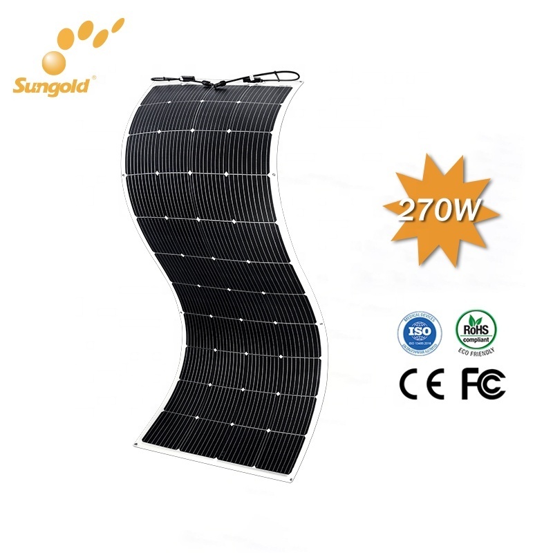 5 Year Warranty Glass-free Lightweight Monocrystalline 55 70 110 150 200 220 245 270 Watts Solar Panels For Yacht