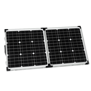 80W Monocrystalline foldable glass Panels Portable Solar Suitcase Foldable with Kickstand 12V Batteries RV Camping Power