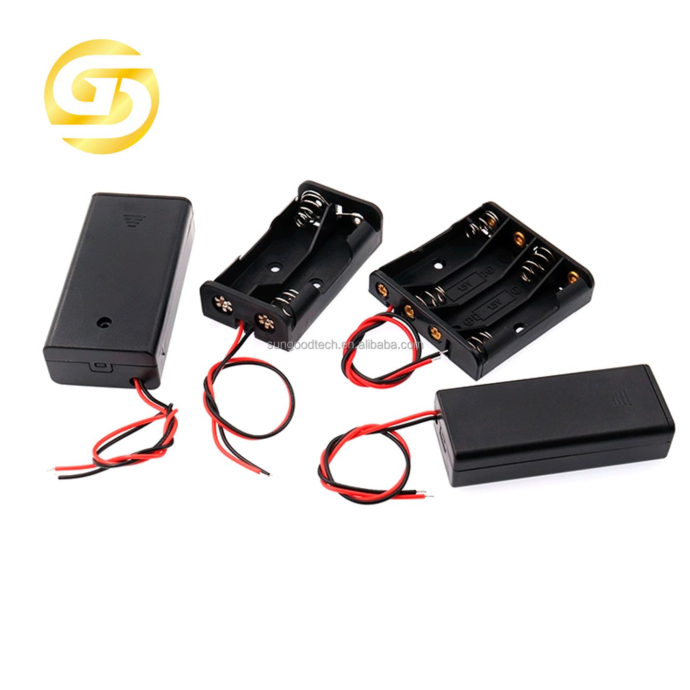 AA AAA 18650 Battery Holder Charging Holder With Cover Switch CR2032 Button Holder 1.5V 3V 3.7V