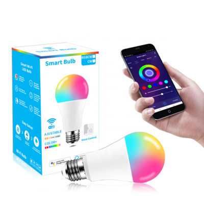 alexa tuya smart life vintage colorful 7w 10w 13w 15w E26 E27 B22 zigbee wifi rgb led light tuya smart bulb