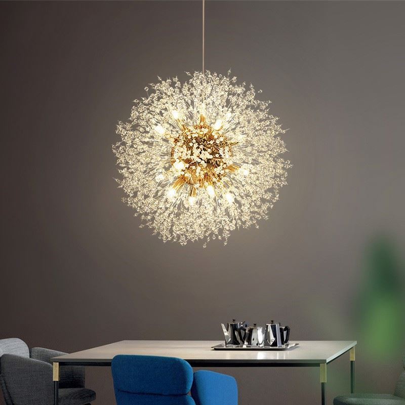 sungreen Hot Sales Crystal chandelier 9-light firework modern Sputnik Chandelier Pendant Light Living Room Fixture