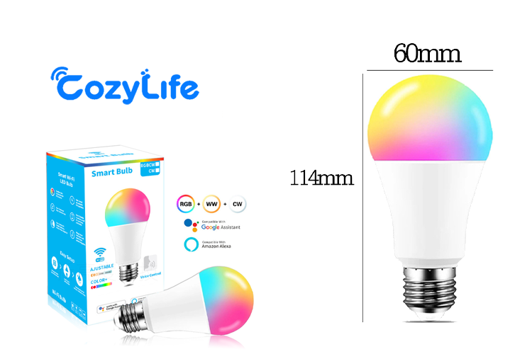 Cozylife APP Smart WIFI Edition is compatible with Alexa and Google Assistant RGB RGBW dimming LED bulbs