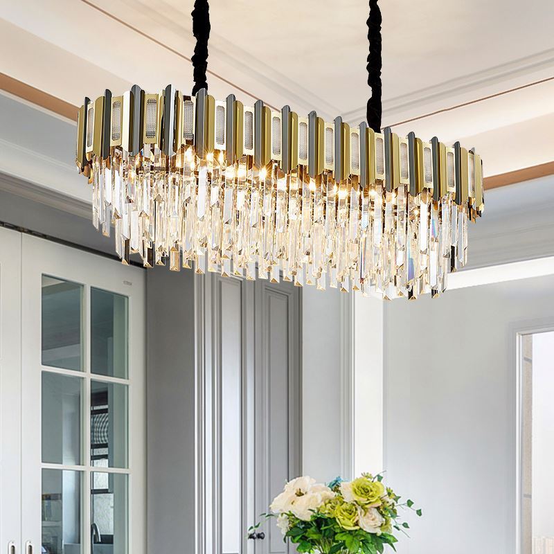 Wholesale Crystal Chandelier Modern Decorative AC220/AC110 Living Room Matt Black Luxury Hotel Chandelier