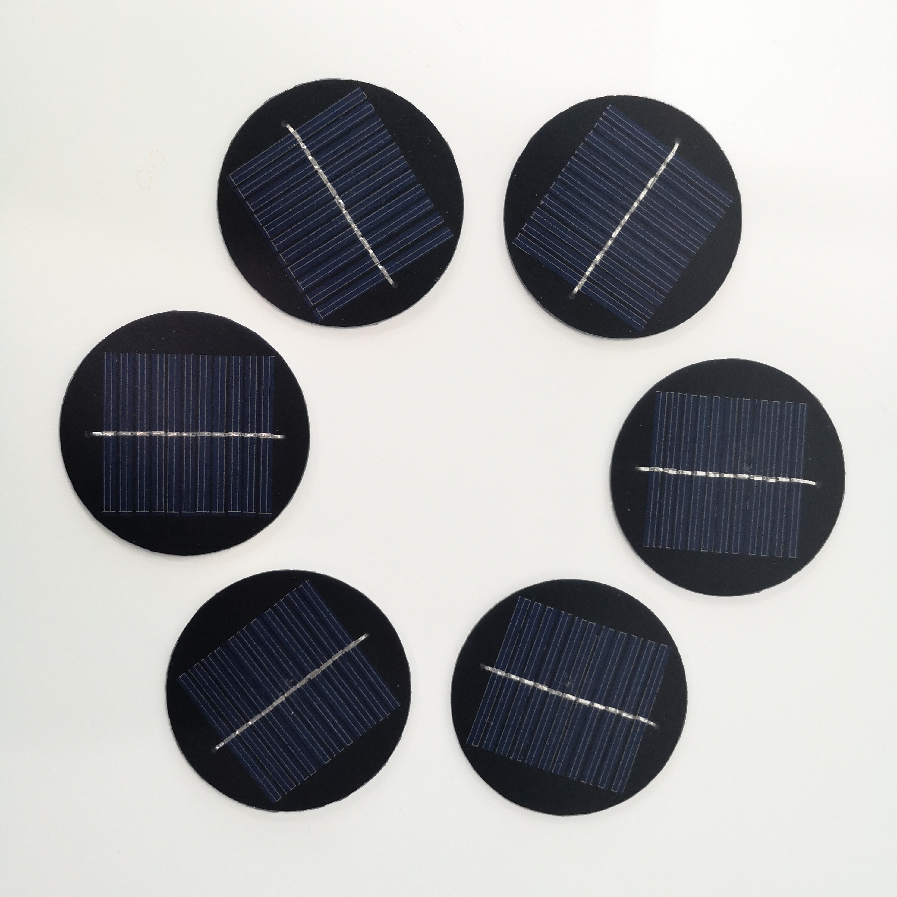 0.5W Small epoxy PET laminated round solar panel circular for garden light