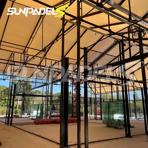 Sunpadel Outdoor China Tennis Court Synthetic Panoramic Portable Paddle Tennis Court With Top Roof