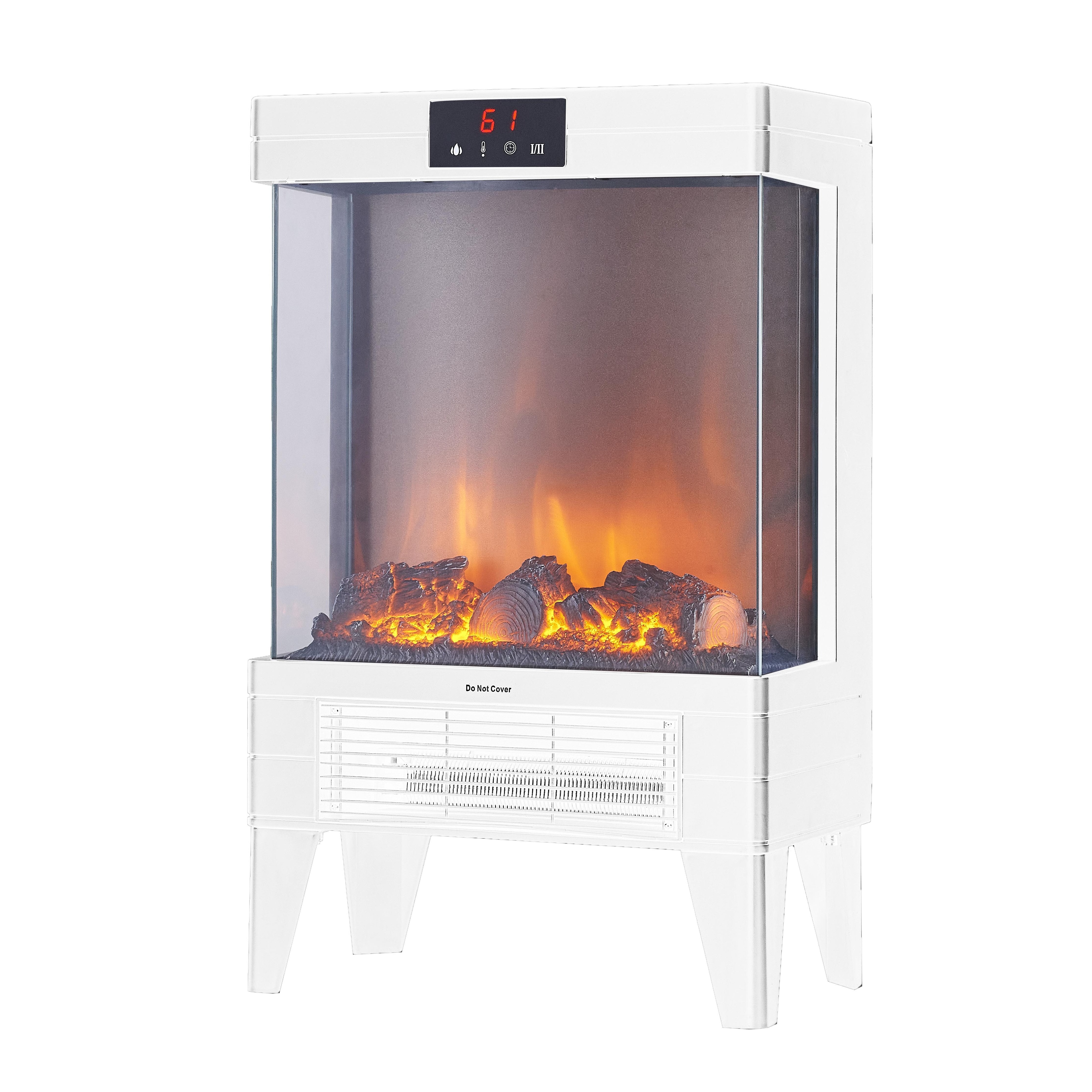 Electric Fireplace Stove Heater With Flame Effect