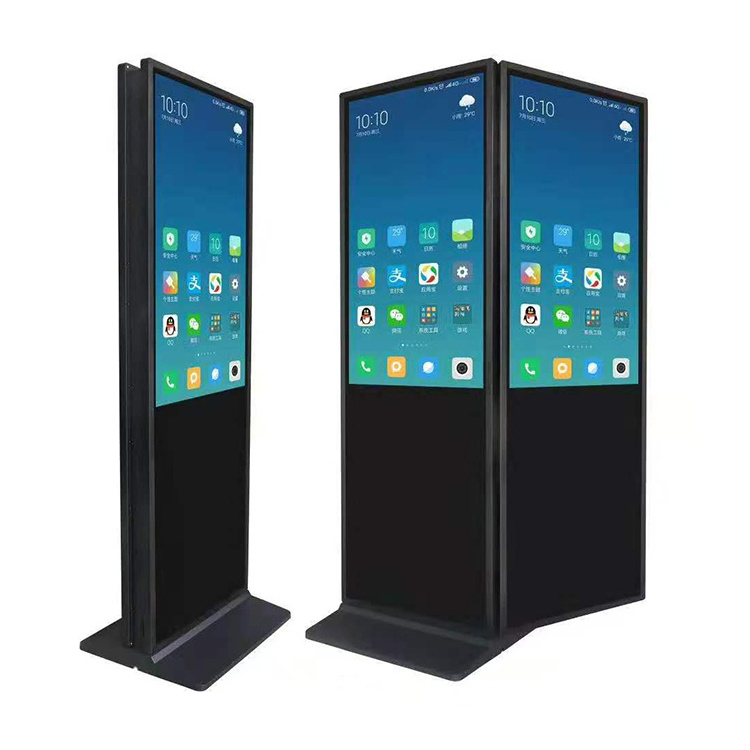 Vertical double-sided LCD digital signage indoor independent double totem highlighting outdoor advertising TV signs