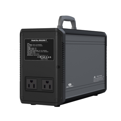 Portable Power Station 1075Wh Solar Generator 1000W Home Camping Emergency Power Supply Rechargeable LiFePO4 Battery