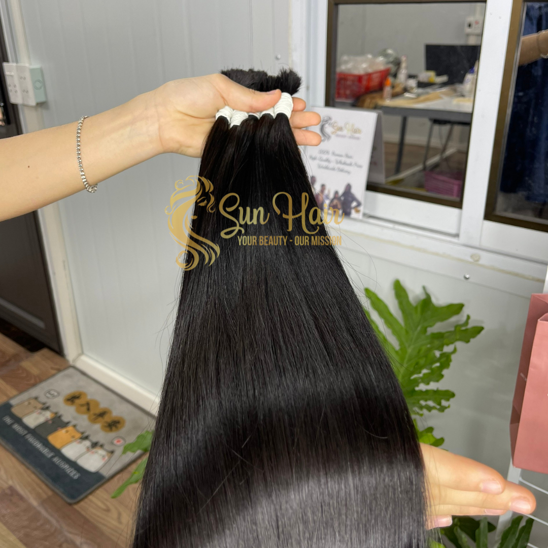 Hot Selling Bulk Straight Human Hair Extensions Cuticle Aligned Virgin Hair Raw Vietnamese Hair