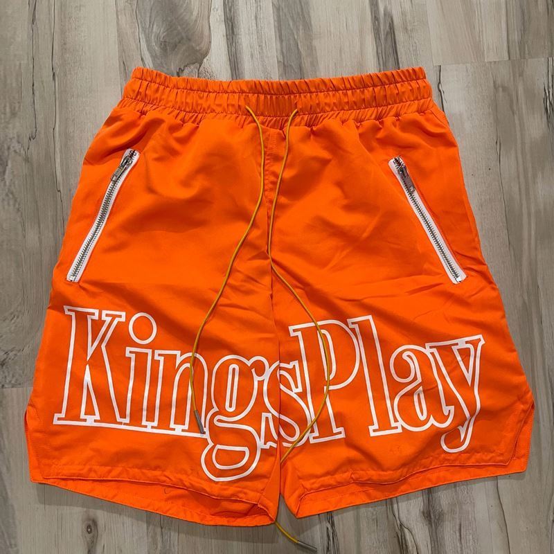 Wholesale King Play Same Nylon Custom Logo Sweatpants Shorts Men 100 Polyester Shorts