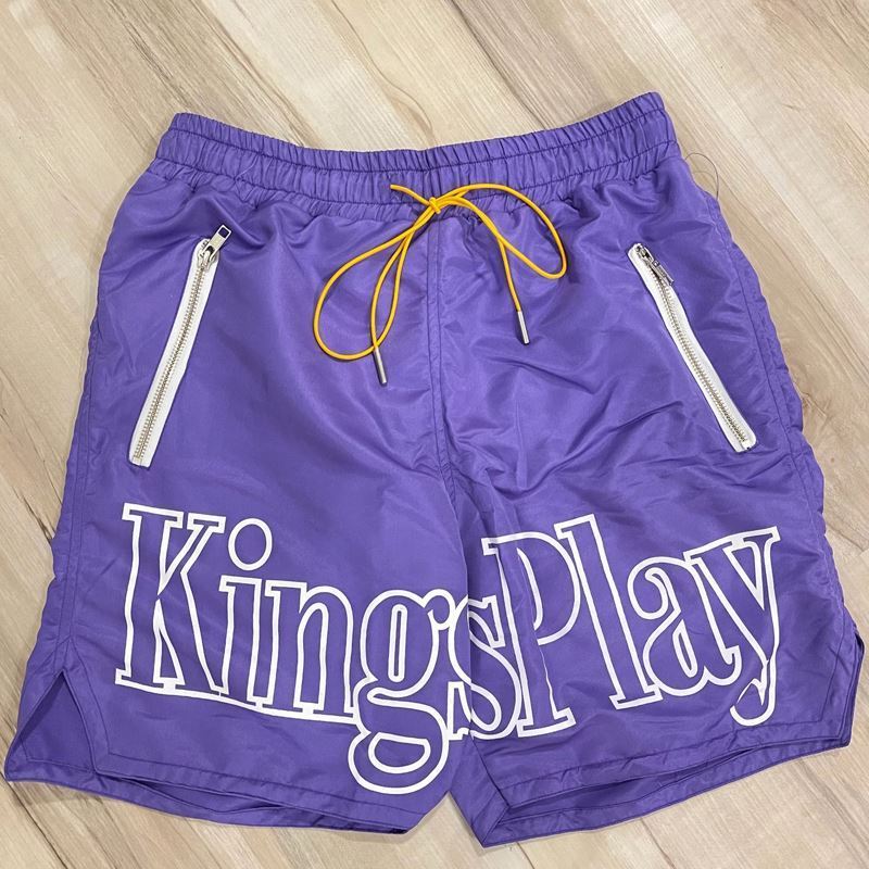 Wholesale King Play Same Nylon Custom Logo Sweatpants Shorts Men 100 Polyester Shorts