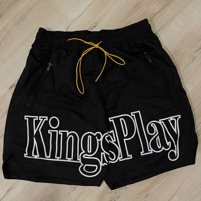 Wholesale King Play Same Nylon Custom Logo Sweatpants Shorts Men 100 Polyester Shorts