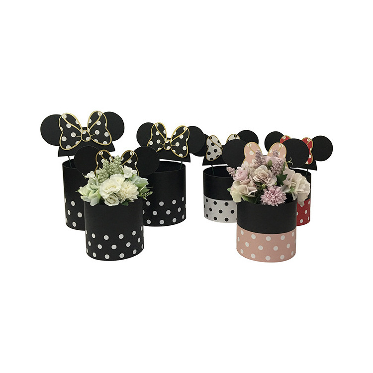 Wholesale New Mickey Mouse Style Round Colorful Flower Box With Christmas Gift Boxes