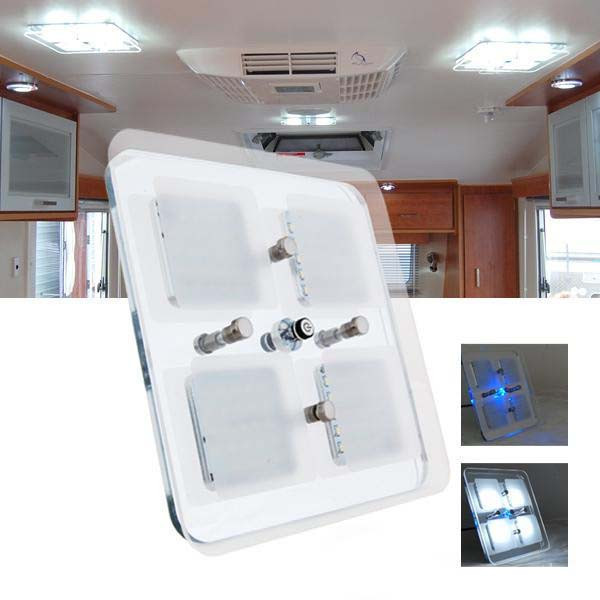 Dimmable LED Cabin Dome Light Blue Mood Ambiance Ultra Slim Caravan Motorhome RV Lamp Roof Dome light