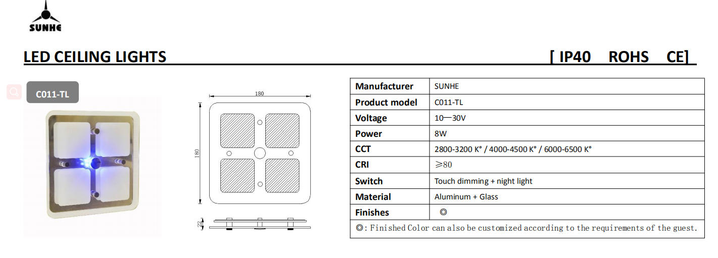 High Quality touch dim switch blue night night Interior LED Lights DC 12V Dome Ceiling Roof Lamp for Vehicle Auto Caravan