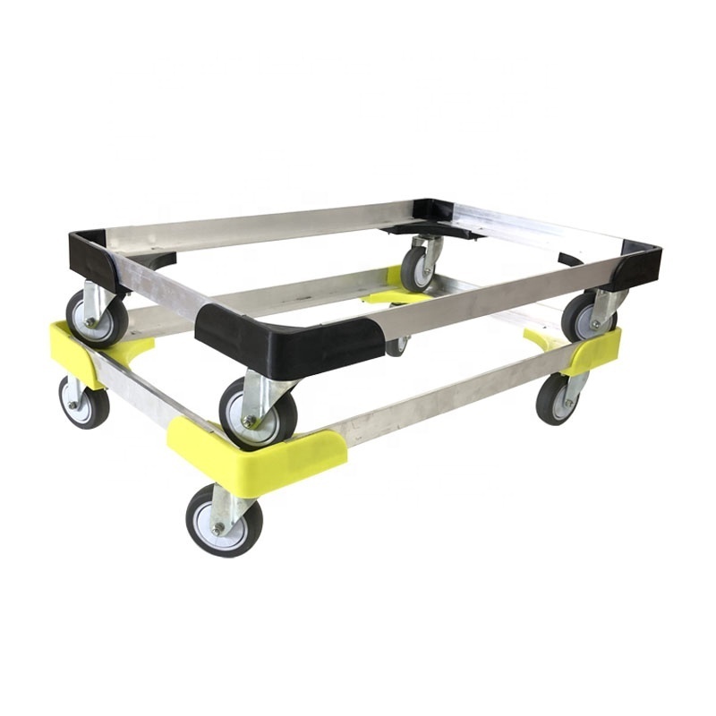 Aluminum alloy car dolly trolly customized trolley for moving crates on farmland