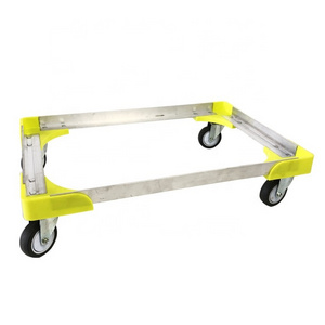 Plastic Moving Dolly Platform Aluminium Four Wheel  For Crate Moving