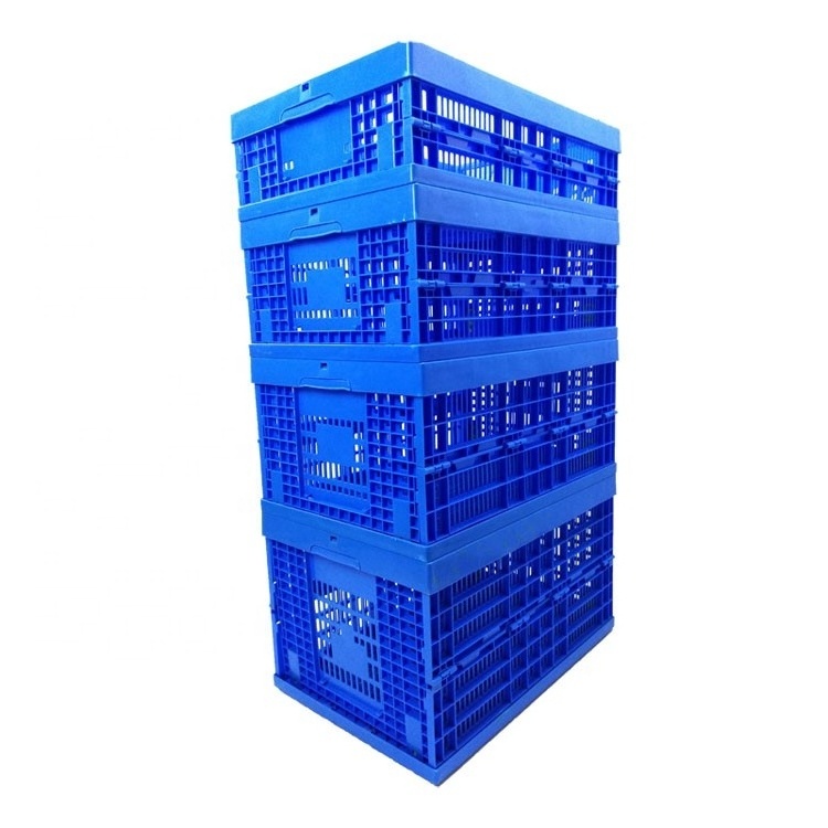 Heavy Duty Plastic Folding Crate Storage Stackable Moving Transport Logistics Foldable Collapsible Shipping Turnover Crate