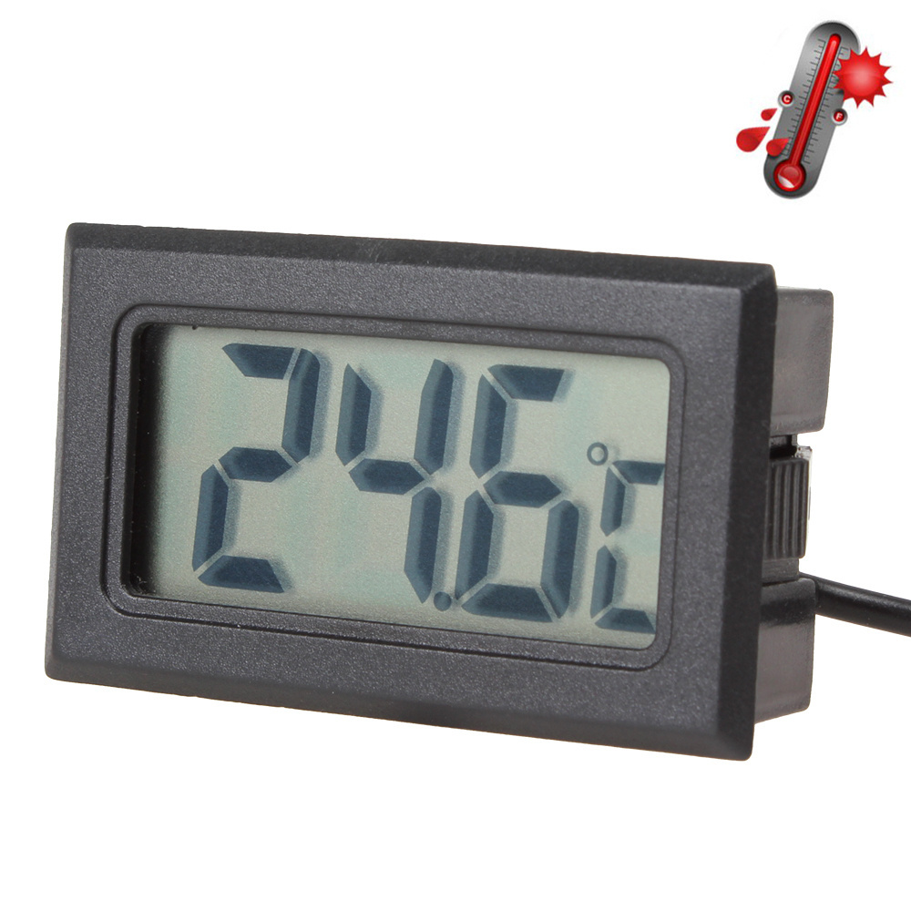 1.5'' Inch LCD Digital Temperature Meter Controller for Freezer Indoor Outdoor Thermometer with 1 Meter Cable