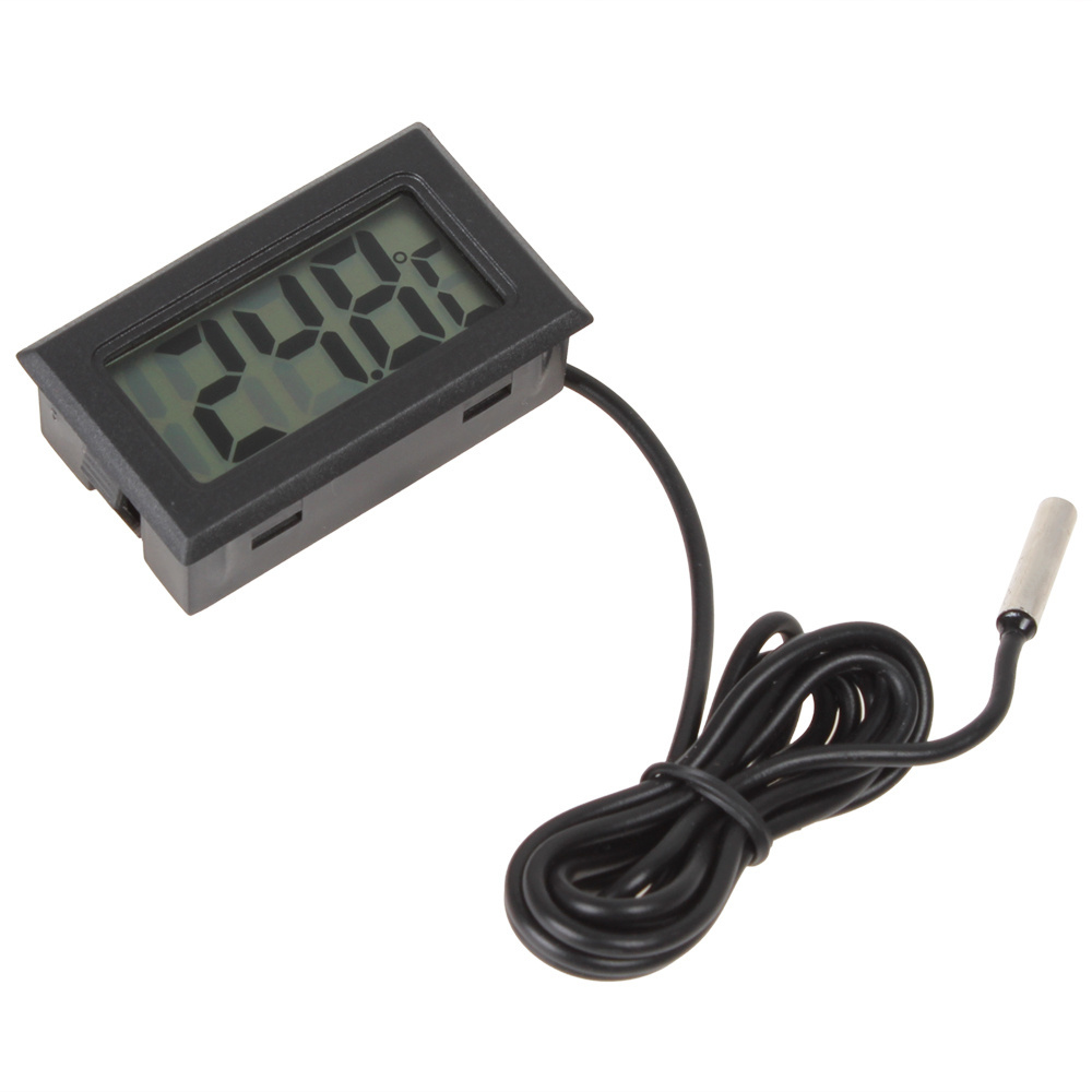 1.5'' Inch LCD Digital Temperature Meter Controller for Freezer Indoor Outdoor Thermometer with 1 Meter Cable