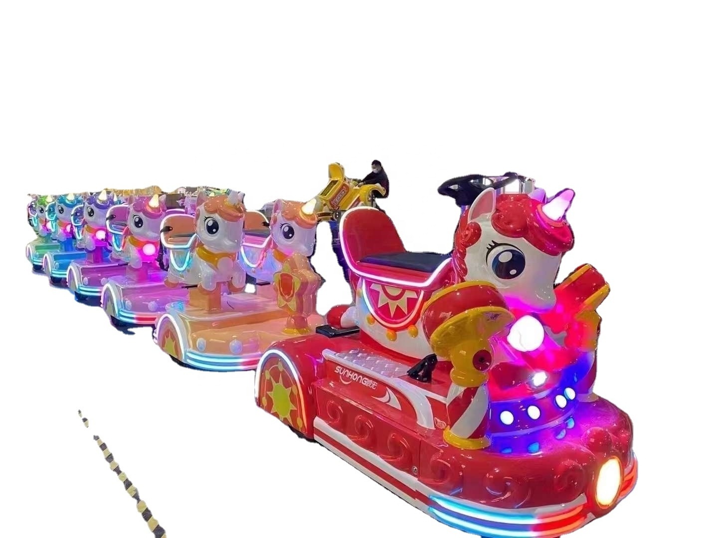 Fiberglass factory directly Electric train Amusement park  ride  mini  kiddie mall sight-seeing  trackless train for sale