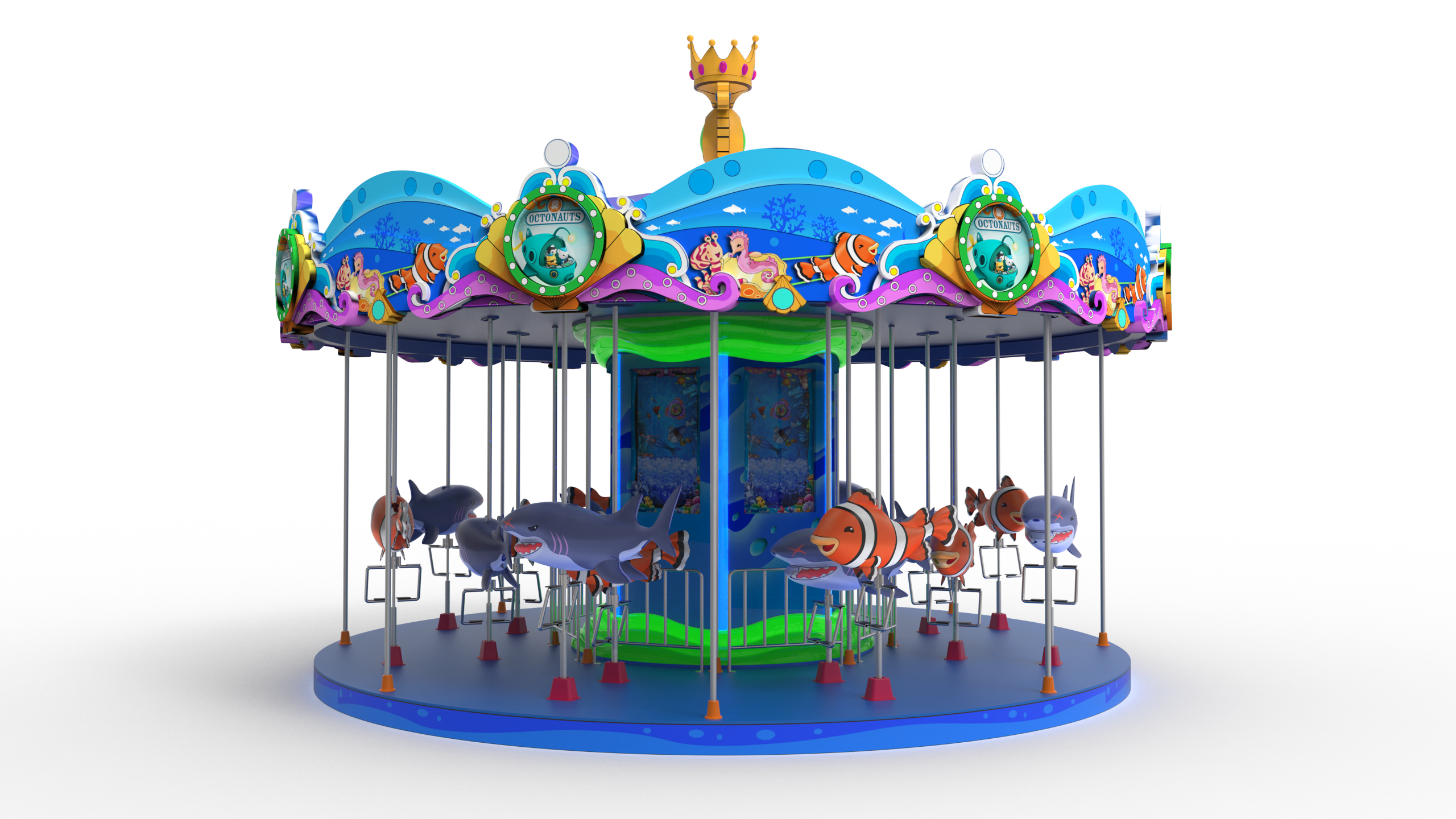 Amusement Park Children Swing Rotating Carousel Roundabout Kids Merry Go Round Amusement Rides Carousel for Sale