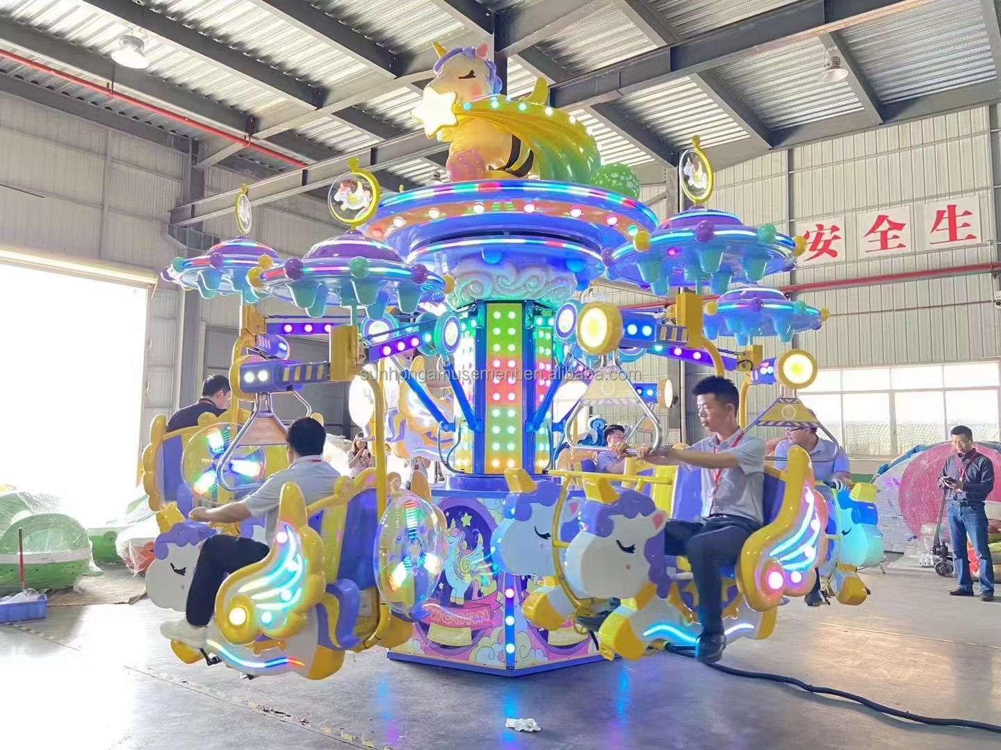 2024 most popular outdoor playground 12 seats luxury merry go round kids carousel horse for sale