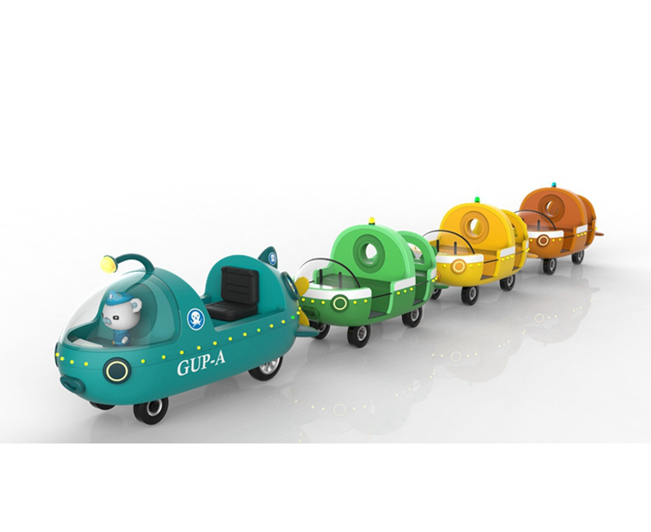 Kindergarten Electric Train Amusement Ride Outdoor Amusement Park Rides Train