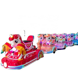 Fiberglass factory directly Electric train Amusement park  ride  mini  kiddie mall sight-seeing  trackless train for sale