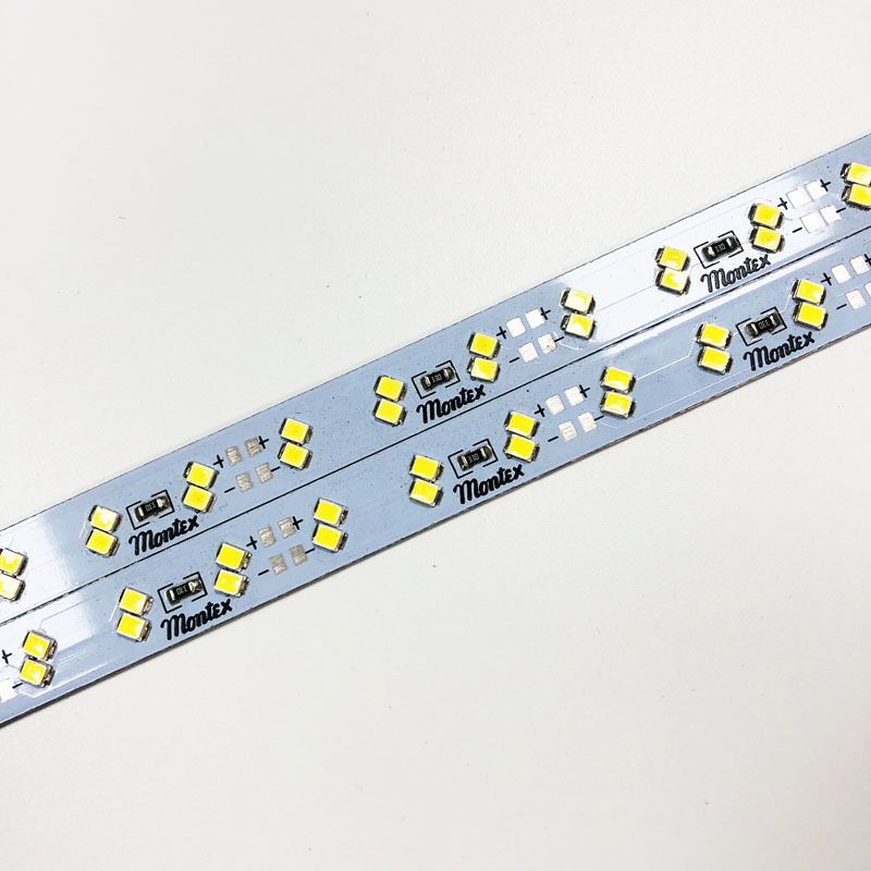 12V 144pcs SMD2835 Double row LED Rigid bar strip light white color 12mm PCB led hard strip light edge light