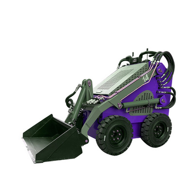 High Quality Electric Mini Skid Steer Track Loader With Stump Grinder