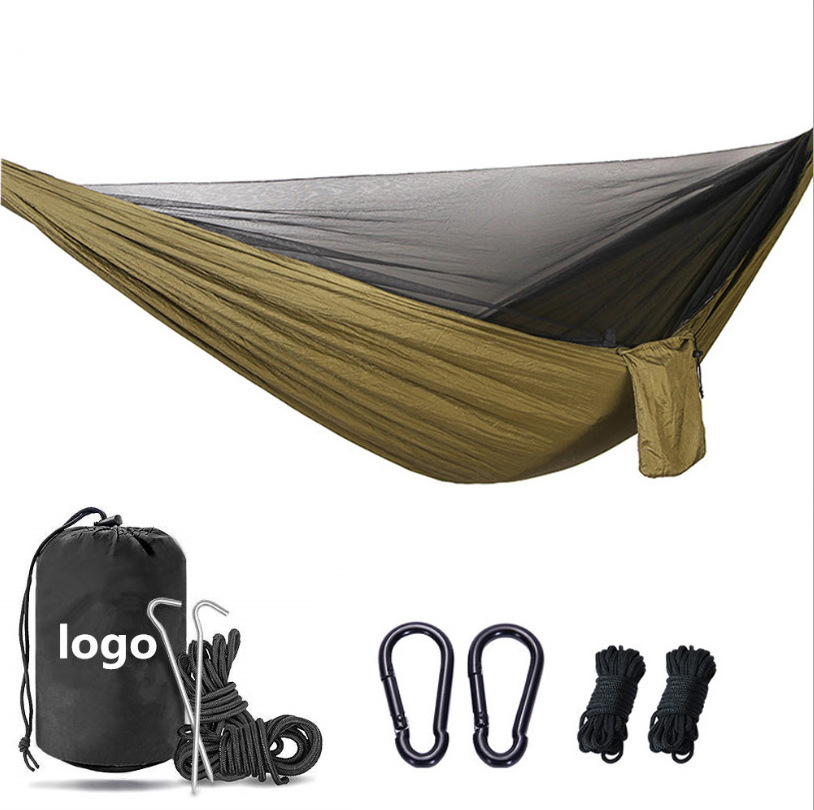 Hot Sale-Hammock with Mosquito Net-Portable camping hammock tree tent double hammock with mosquito net and rain cover