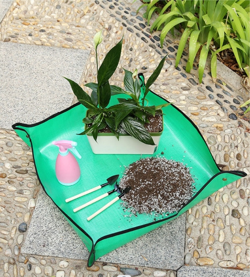 Waterproof 50cm/68cm/100cm Plastic Gardening Pad for Home Plant Repotting Flower Pot Transplanting Portable Garden Supplies