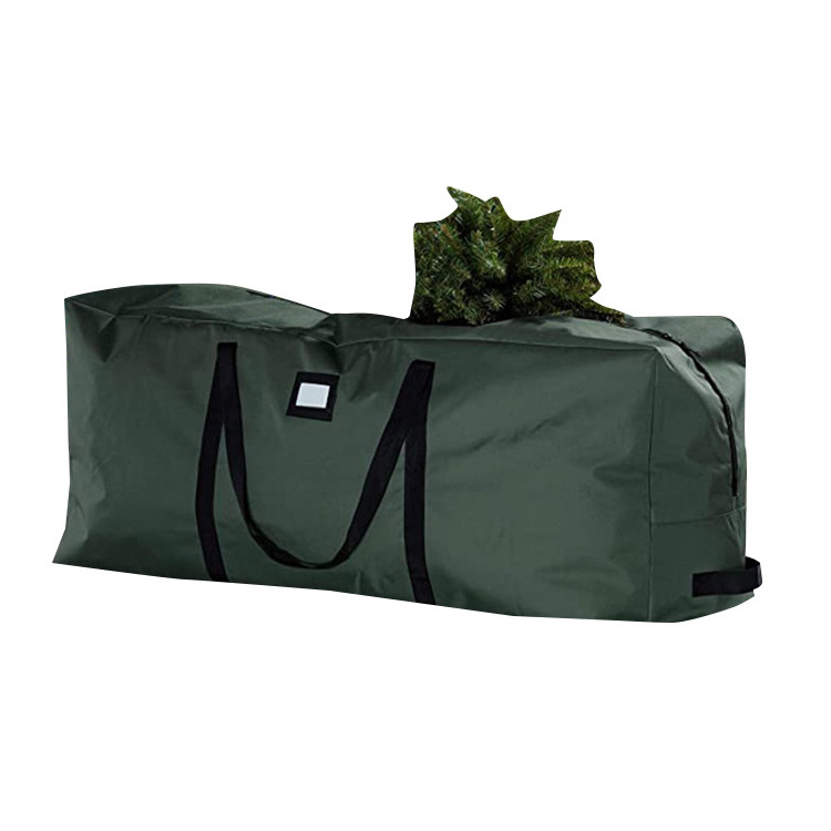 Wholesale waterproof 600D Oxford Christmas handbag durable large vertical Christmas tree storage bag