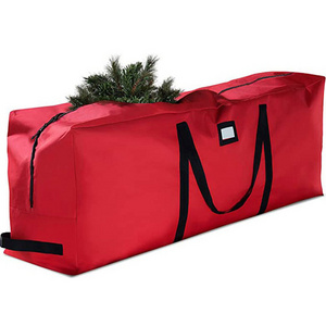 Wholesale waterproof 600D Oxford Christmas handbag durable large vertical Christmas tree storage bag