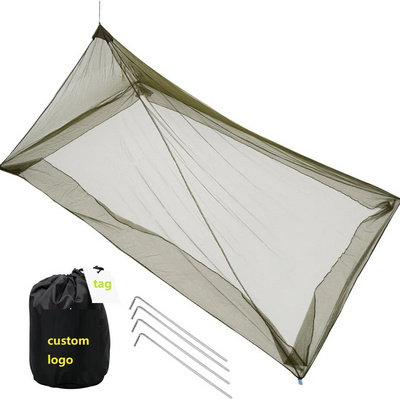 Portable Mosquito Bed Net Army Green camping Bug Net for Single Cot