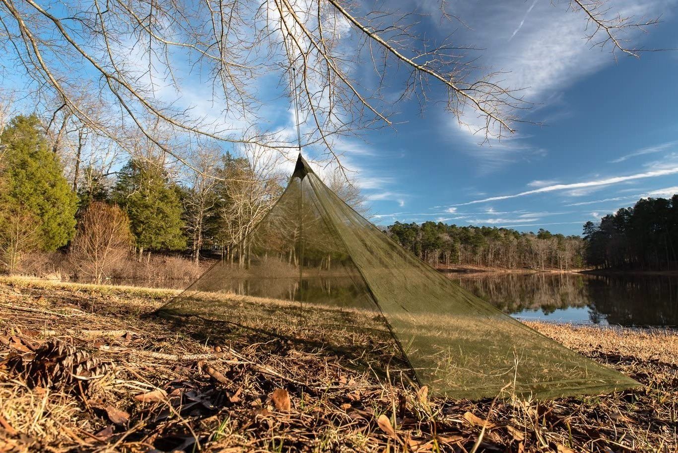 Portable Mosquito Bed Net Army Green camping Bug Net for Single Cot