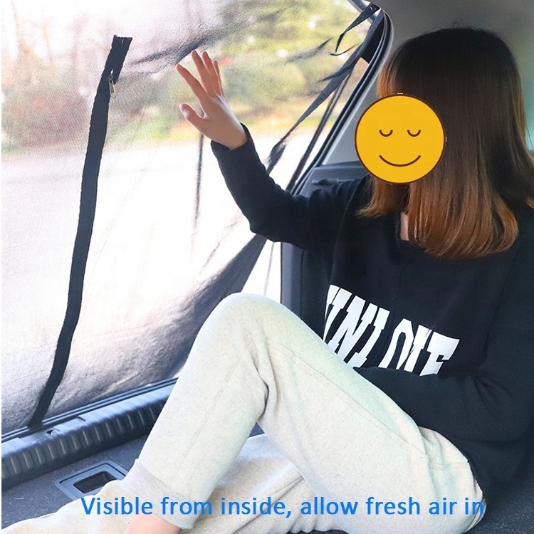 Van Mosquito Net Mesh Magnetic Seams Rear Door Screen for Vans RV SUV MPV