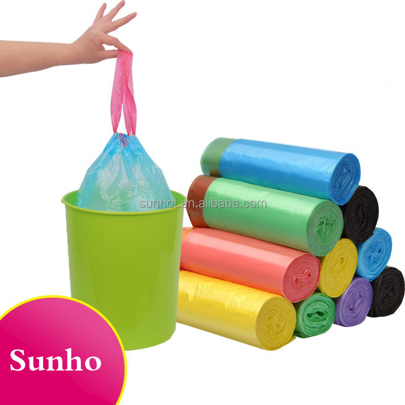 Custom Wholesale With Own Logo Kitchen Rubbish Bags Bin 5 13 30 39 Gallon biodegradable Plastic Drawstring Garbage Trash Bag