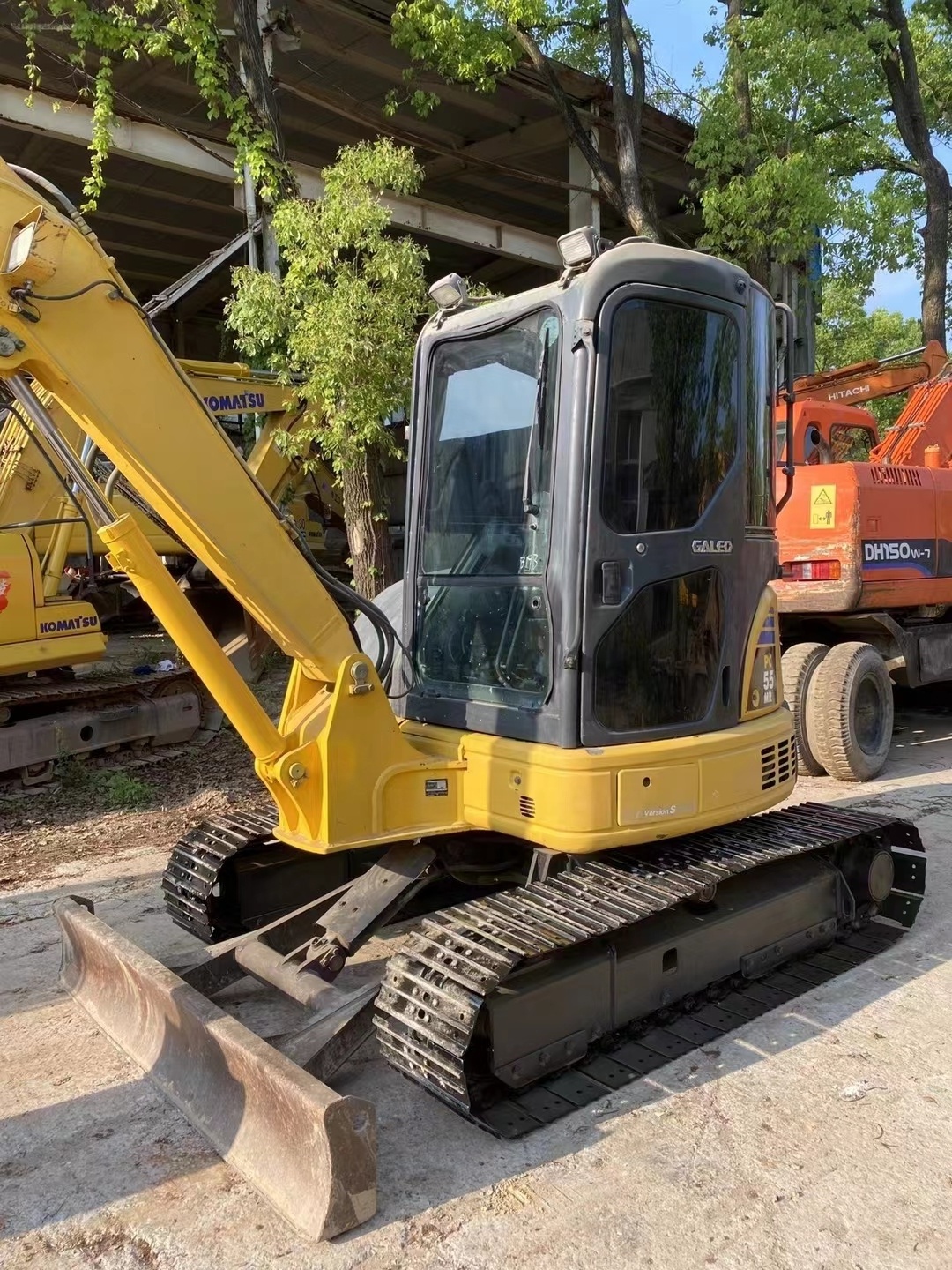 5 ton Mini Crawler Excavator Komatsu PC55MR Garden Excavator with Ditch Bucket and Trench Bucket