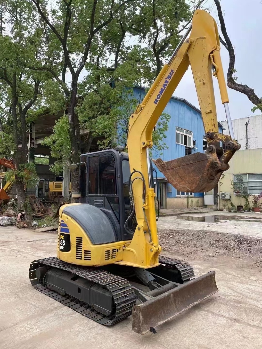 5 ton Mini Crawler Excavator Komatsu PC55MR Garden Excavator with Ditch Bucket and Trench Bucket