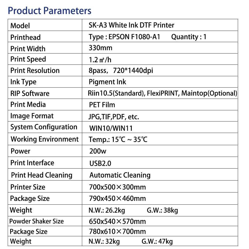 Sunika A3 dtf printer l1800 epson xp600 f1080 t shirt printer t-shirt printing machine  for Short Sleeve Canvas Bag