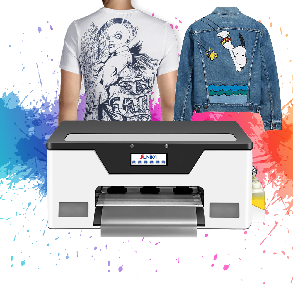 Sunika Logo Printing Machine Eps F1080 Dtf Printer A3 Digital T-shirt Direct Film Printer Automatic with Pigment Ink