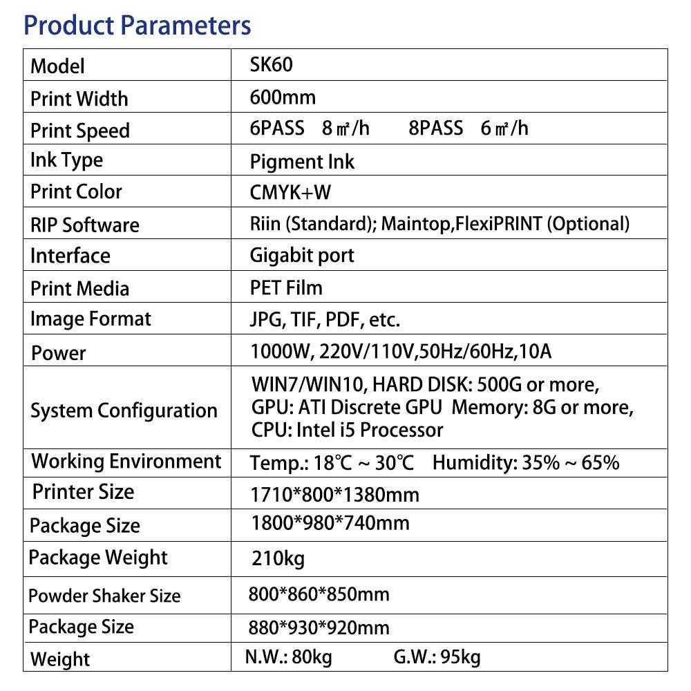 Sunika Small Vacuum Platform DTF  t shirt printer DTG machine Cotton Digital Production Impresora for T-shirt Cloth Cheap Price