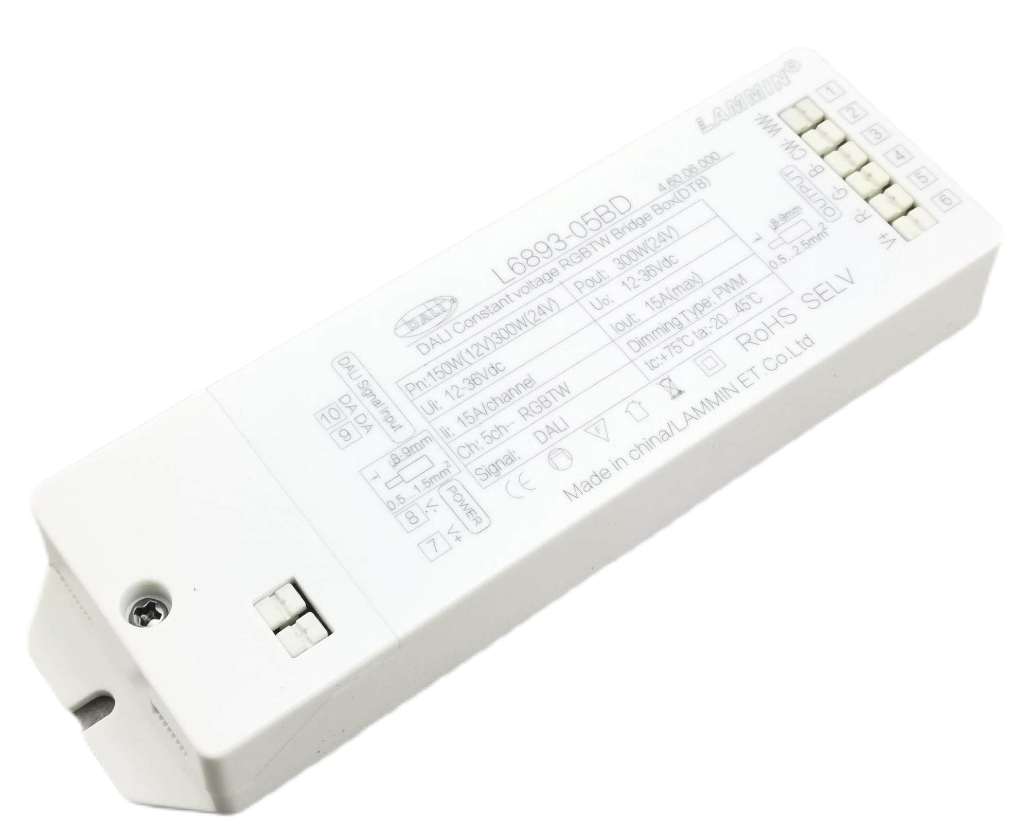 DALI 5-channel Constant Voltage DC Power Supply Dimmer (DT8) L6893-05BD