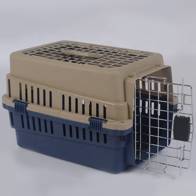 Factory Stocked Portable Double Door Pet Cage Carrier For Airline Car Consignment Transport