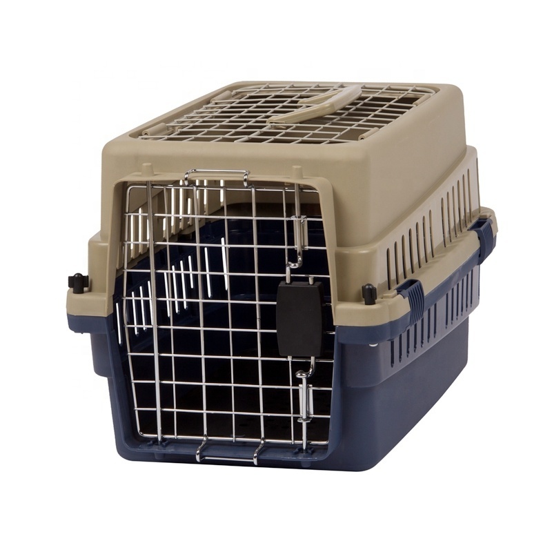 Factory Stocked Portable Double Door Pet Cage Carrier For Airline Car Consignment Transport